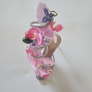 Elegant Pink Exotic Floral Women's Heels